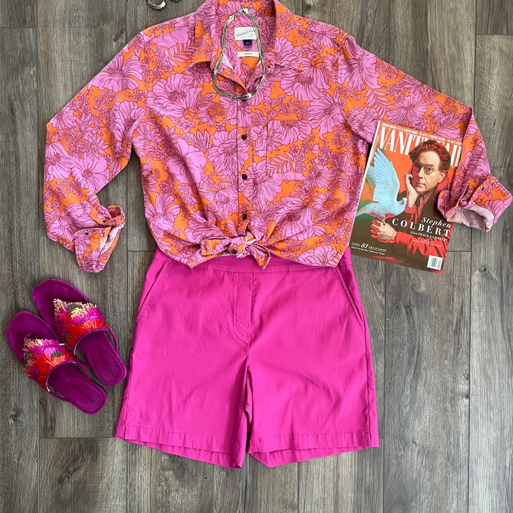 NWT Tribal Tummy Flattening Fuchsia Women's Shorts